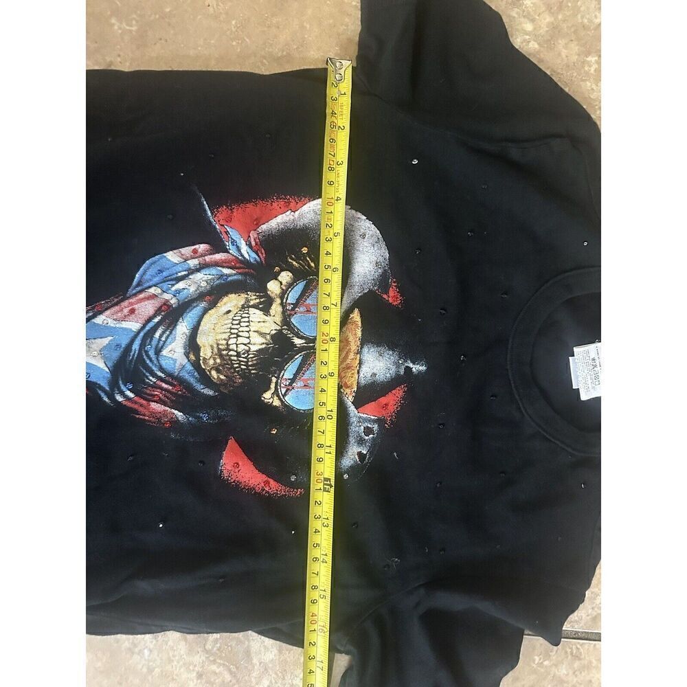 Dolce & Gabbana XS S Skull Graphic Embellished Tee Tshirt Black Cotton - Picture 7 of 7